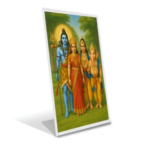 Car Desk/Table Top Lord Shiva,Parvati,sons Ganesha And Kartikeya. Acrylic L-Style Photo Stand - 2.5x3.5 Inches, Compact And Stylish Spiritual Display (F6677) Car Desk/Table Top Lord Shiva,Parvati,sons Ganesha And Kartikeya. Acrylic L-Style Photo Stand - 2.5x3.5 Inches, Compact And Stylish Spiritual Display (F6677)