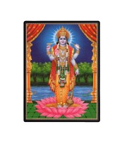 Vishnu Laminated Photo - 5x7 Inches, Divine Blessings for Home & Office and Temple Decoration
