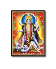 Maa Kaali Laminated Photo (13x15 Inches) Divine Blessings for Home & Office and Temple Decoration