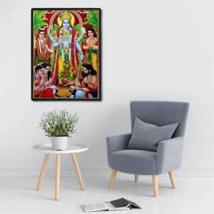 Satyanarayana Laminated Photo - 11x13 Inches, Divine Blessings for Home & Office and Temple Decoration Satyanarayana Laminated Photo - 11x13 Inches, Divine Blessings for Home & Office and Temple Decoration