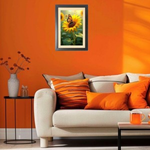 The beautiful butterfly near sunflower Black Photo Frame Funny Animal and Bird Cartoon Art The beautiful butterfly near sunflower Black Photo Frame Funny Animal and Bird Cartoon Art