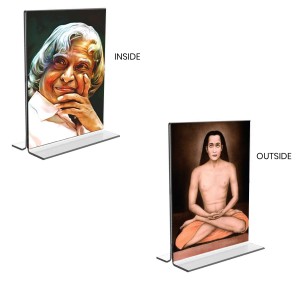 Sri Sri Yogananda & Mahavatar Babaji Acrylic T-Style Photo Stand - 7x9 Inches, Compact and Stylish Spiritual Display, easily change 2 photos (Pack of 1) Sri Sri Yogananda & Mahavatar Babaji Acrylic T-Style Photo Stand - 7x9 Inches, Compact and Stylish Spiritual Display, easily change 2 photos (Pack of 1)