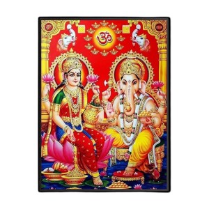 Maa Lakshmi & Lord Ganesh Laminated Photo - 11x13 Inches, Divine Blessings for Home & Office and Temple Decoration Maa Lakshmi & Lord Ganesh Laminated Photo - 11x13 Inches, Divine Blessings for Home & Office and Temple Decoration
