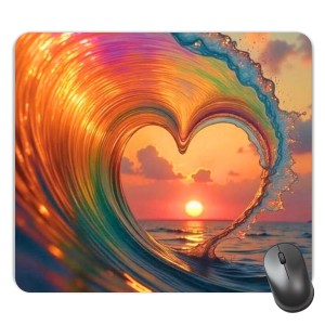 Customized Water Heart Shape Picture Sublimation Mouse Pad | 8 X 7.5 Inch | Smooth Cloth Surface | Non-Slip Rubber Base | Personalized Mousepad for Laptop & Desktop (F17113) Customized Water Heart Shape Picture Sublimation Mouse Pad | 8 X 7.5 Inch | Smooth Cloth Surface | Non-Slip Rubber Base | Personalized Mousepad for Laptop & Desktop (F17113)