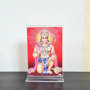 HiTechMart Sri Hanuman Ji Acrylic Photo Frame, Hindu God Idol Picture for Home, Office and Mandir, Decorative Frame for Pooja and Gifting HiTechMart Sri Hanuman Ji Acrylic Photo Frame, Hindu God Idol Picture for Home, Office and Mandir, Decorative Frame for Pooja and Gifting
