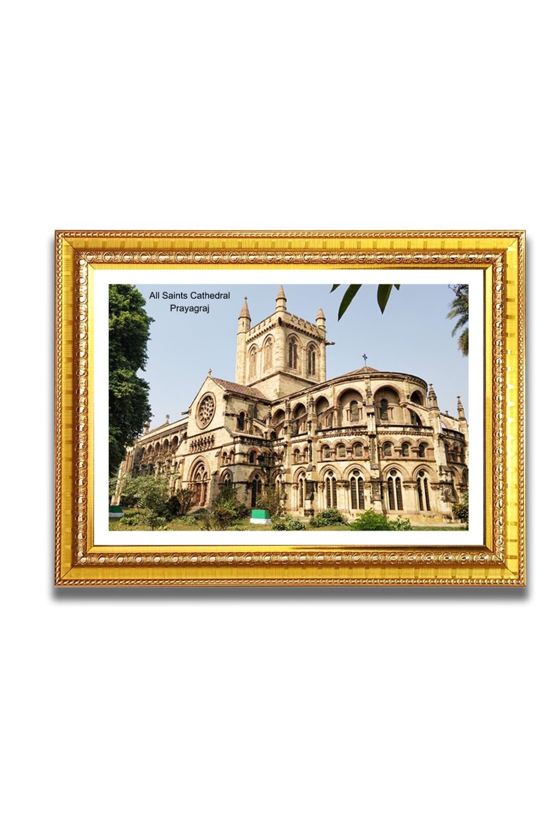 All Saints Cathedral Church Photo Frame, 10x14 Inches Beautiful Elegant Framed Wall Art of Iconic Cathedral