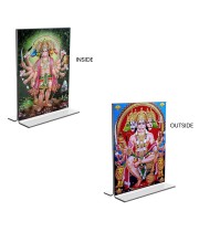 Panchmukhi Hanuman Acrylic T-Style Photo Stand - 11x13 Inches, Compact and Stylish Spiritual Display, easily change 2 photos (Pack of 1)