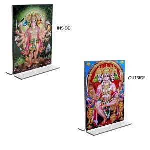 Panchmukhi Hanuman Acrylic T-Style Photo Stand, Compact and Stylish Spiritual Display, easily change 2 photos (Pack of 1) Panchmukhi Hanuman Acrylic T-Style Photo Stand, Compact and Stylish Spiritual Display, easily change 2 photos (Pack of 1)