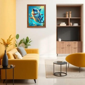 AI Funny Dolphin Fish Art Picture for Kids - 10x14 inches, Brown Color - Perfect Wall Decor for Children's Room AI Funny Dolphin Fish Art Picture for Kids - 10x14 inches, Brown Color - Perfect Wall Decor for Children's Room