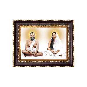 Sri ramakrishna and Maa Sarada Digital Print Photo 6.7x8.7 inches - Vibrant Religious Wall Art for Home or Office Decor.