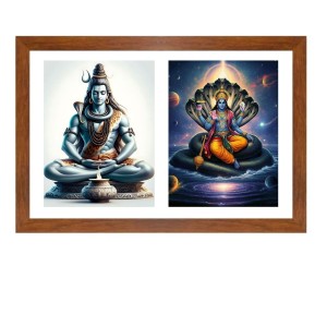 Lord shiva and vishnu Photo Frame - 11x15Inches - Spiritual Artwork for Home Wall Decoration, Puja Room and Office Decoration and Gifting Lord shiva and vishnu Photo Frame - 11x15Inches - Spiritual Artwork for Home Wall Decoration, Puja Room and Office Decoration and Gifting