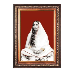 Sri Maa Sarada Devi Color Photo 10x14 Inch - Vibrant Religious Wall Art for Home or Office Decor.