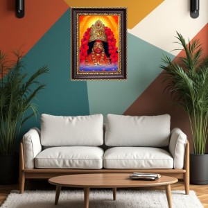 Maa Kali Digital Print Photo 6.7x8.7 inches - Vibrant Religious Wall Art for Home or Office Decor.