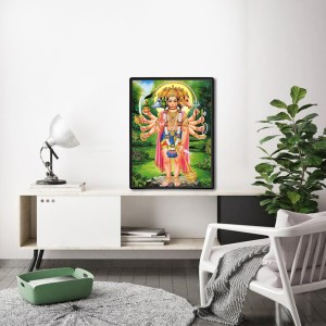 Panchamukhi Hanuman Laminated Photo - 5x7 Inches, Divine Blessings for Home & Office and Temple Decoration