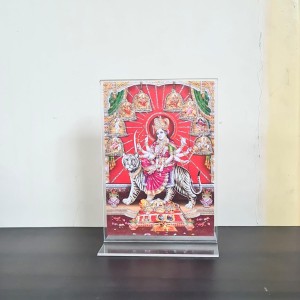 HiTechMart Durga Maa Acrylic Tabletop Frame ? 5 x 7 Inch Hindu Goddess Idol Photo with Tiger | Religious Home Dcor & Puja Gift HiTechMart Durga Maa Acrylic Tabletop Frame ? 5 x 7 Inch Hindu Goddess Idol Photo with Tiger | Religious Home Dcor & Puja Gift