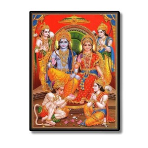 Ram Darbar Laminated Photo - 5x7 Inches, Divine Blessings for Home & Office and Temple Decoration Ram Darbar Laminated Photo - 5x7 Inches, Divine Blessings for Home & Office and Temple Decoration