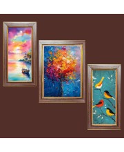 3-Pack Tree and birds painting Photo Frames - 2 Pieces 10x17 Inch & 1 Piece 14x17 Inch - Rustic Wall Art for Home & Office Decor - Botanical Wall Hanging for Living Room, Bedroom, or Workspace 3-Pack Tree and birds painting Photo Frames - 2 Pieces 10x17 Inch & 1 Piece 14x17 Inch - Rustic Wall Art for Home & Office Decor - Botanical Wall Hanging for Living Room, Bedroom, or Workspace
