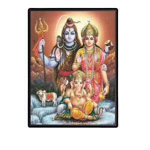 Shiva Family Laminated Photo - 5x7 Inches, Divine Blessings for Home & Office and Temple Decoration Shiva Family Laminated Photo - 5x7 Inches, Divine Blessings for Home & Office and Temple Decoration