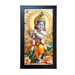 Hitech Sales Baal Krishna Wall-Mount Rectangular Polystyrene Photo Frame for Pooja Room, Home Decoration and Gifting, 9.6 x 15.6 inches Black Frame (Pack of 1, Printed Photo) Hitech Sales Baal Krishna Wall-Mount Rectangular Polystyrene Photo Frame for Pooja Room, Home Decoration and Gifting, 9.6 x 15.6 inches Black Frame (Pack of 1, Printed Photo)