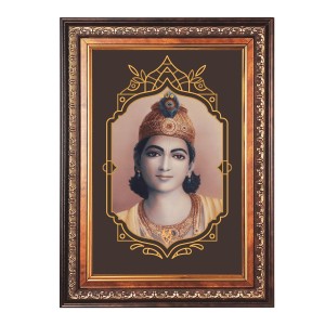 Sri Krishna Color Photo 16x20 Inch - Vibrant Religious Wall Art for Home or Office Decor.