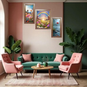 3-Pack Elegant Rainbow view Photo Frames - 2 Pieces 14x21 Inch & 1 Piece 18x21 Inch - Rustic Wall Art for Home & Office Decor - Botanical Wall Hanging for Living Room, Bedroom, or Workspace 3-Pack Elegant Rainbow view Photo Frames - 2 Pieces 14x21 Inch & 1 Piece 18x21 Inch - Rustic Wall Art for Home & Office Decor - Botanical Wall Hanging for Living Room, Bedroom, or Workspace