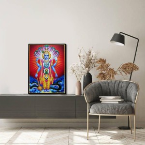 Vishnu Laminated Photo - 5x7 Inches, Divine Blessings for Home & Office and Temple Decoration