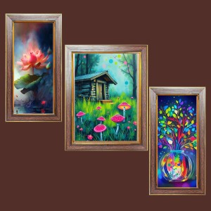3-Pack Cute flower painting Photo Frames - 2 Pieces 6x13 Inch & 1 Piece 10x13 Inch - Rustic Wall Art for Home & Office Decor - Botanical Wall Hanging for Living Room, Bedroom, or Workspace 3-Pack Cute flower painting Photo Frames - 2 Pieces 6x13 Inch & 1 Piece 10x13 Inch - Rustic Wall Art for Home & Office Decor - Botanical Wall Hanging for Living Room, Bedroom, or Workspace