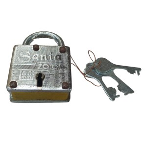 Hi Tech Sales New Square Lock (Sania Zoom) 8 lvr | Iron Body 60 mm | 3 Silver Keys | 1 Lock Hi Tech Sales New Square Lock (Sania Zoom) 8 lvr | Iron Body 60 mm | 3 Silver Keys | 1 Lock