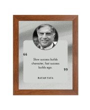 Shree Ratan Naval Tata & Famous Quote Brown Frame, 14x18InchesInspirational Wall Art for Office, Home DecorIdeal Spiritual Gift