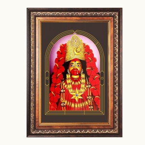 Sri Maa Kali Color Photo 10x14 Inch - Vibrant Religious Wall Art for Home or Office Decor.