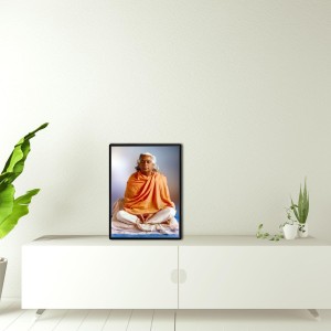 Swami Vishnudevananda Laminated Photo - 5x7 Inches, Divine Blessings for Home & Office and Temple Decoration