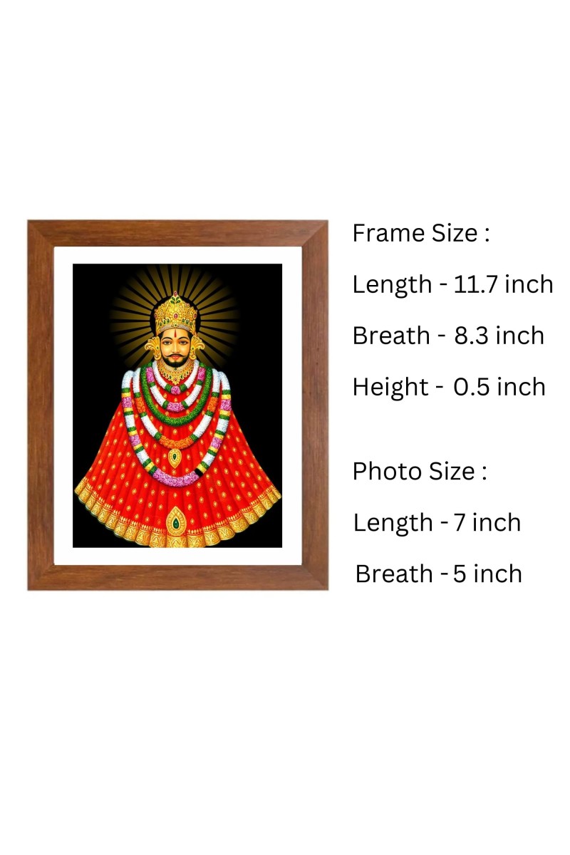 Colored Photo of Khatu Shyam Baba | Divine Shyam Baba Wall Art | Spiritual Decor for Home & Temple | Ideal for puja room