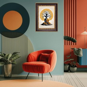 Lord Buddha Digital Print Photo 12.7x14.7 inches (I6045) - Vibrant Religious Wall Art for Home or Office Decor.