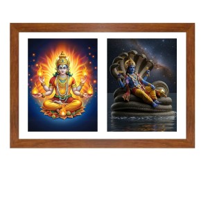 Agni deva and vishnu Photo Frame - 17x21Inches - Spiritual Artwork for Home Decor, Puja Room and Office Decoration Agni deva and vishnu Photo Frame - 17x21Inches - Spiritual Artwork for Home Decor, Puja Room and Office Decoration