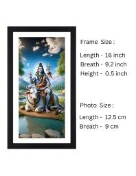 Lord Shiva one Colored Photo Frame |Divine Wall Art| Ideal for Home or Office Decor or puja room