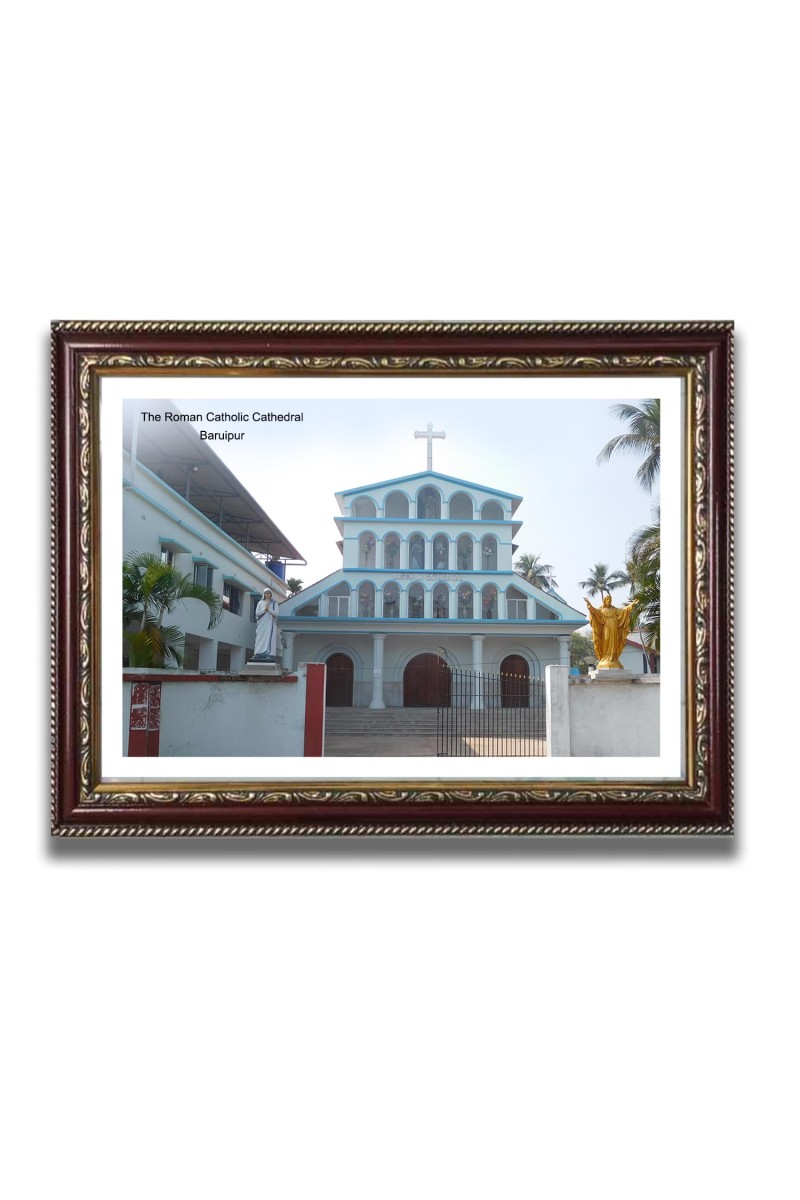 The Roman Catholic Cathedral Church Photo Frame, Beautiful Elegant Framed Wall Art of Iconic Cathedral