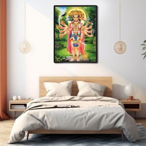 Panchamukhi Hanuman Laminated Photo - 5x7 Inches, Divine Blessings for Home & Office and Temple Decoration