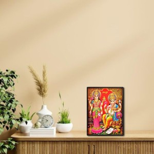 Lakshmi & Sri Ganesh Laminated Photo (13x15 Inches Without glass) Divine Blessings for Table and Walls,Home & Office and Temple Decoration Lakshmi & Sri Ganesh Laminated Photo (13x15 Inches Without glass) Divine Blessings for Table and Walls,Home & Office and Temple Decoration