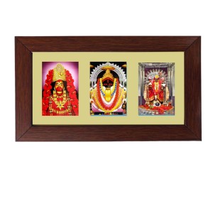 Sri Maa Kali Color Photo Frame - 5x7 Inch, Elegant Religious Home & Temple Decor