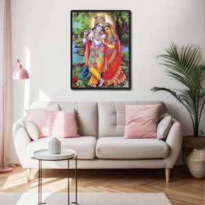 Radha Krishna Laminated Photo - 5x7 Inches, Divine Blessings for Home & Office and Temple Decoration Radha Krishna Laminated Photo - 5x7 Inches, Divine Blessings for Home & Office and Temple Decoration