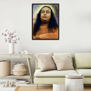 Paramahansa Yogananda Laminated Photo - 13x15 Inches, Divine Blessings for Home & Office and Temple Decoration