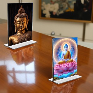Buddha Acrylic T-Style Photo Stand - 7x9 Inches, Compact and Stylish Spiritual Display, easily change 2 photos (Pack of 1) Buddha Acrylic T-Style Photo Stand - 7x9 Inches, Compact and Stylish Spiritual Display, easily change 2 photos (Pack of 1)