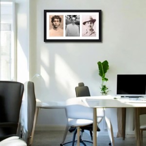 Biplabi Khudiram Bose, Master Da Surya Sen and Sahid Bhagat Singh three black and white Photos in One Frame | (Wall and Tabletop, Printed Photo, 8 x 14 inches Frame, Black) Biplabi Khudiram Bose, Master Da Surya Sen and Sahid Bhagat Singh three black and white Photos in One Frame | (Wall and Tabletop, Printed Photo, 8 x 14 inches Frame, Black)