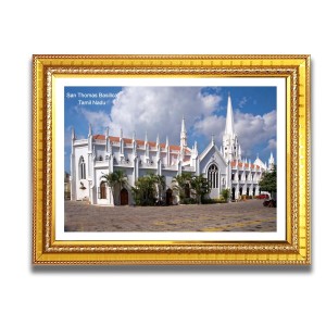 San Thomas Basilica Church Photo Frame, Beautiful Elegant Framed Wall Art of Iconic Cathedral