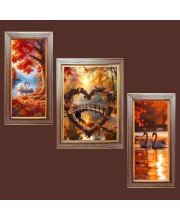 3-Pack Lovely swans Photo Frames - 2 Pieces 6x13 Inch & 1 Piece 10x13 Inch - Rustic Wall Art for Home & Office Decor - Botanical Wall Hanging for Living Room, Bedroom, or Workspace 3-Pack Lovely swans Photo Frames - 2 Pieces 6x13 Inch & 1 Piece 10x13 Inch - Rustic Wall Art for Home & Office Decor - Botanical Wall Hanging for Living Room, Bedroom, or Workspace