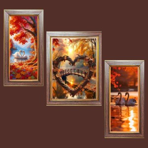 3-Pack Lovely swans Photo Frames - 2 Pieces 6x13 Inch & 1 Piece 10x13 Inch - Rustic Wall Art for Home & Office Decor - Botanical Wall Hanging for Living Room, Bedroom, or Workspace 3-Pack Lovely swans Photo Frames - 2 Pieces 6x13 Inch & 1 Piece 10x13 Inch - Rustic Wall Art for Home & Office Decor - Botanical Wall Hanging for Living Room, Bedroom, or Workspace