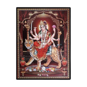 Maa Durga Laminated Photo - 11x13 Inches, Divine Blessings for Home & Office and Temple Decoration