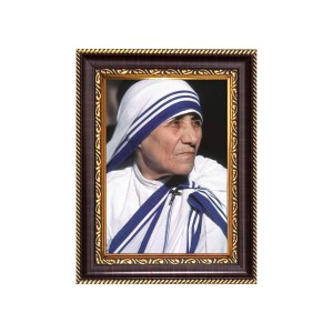 Mother Teresa Digital Print Photo 6.7x8.7 inches - Vibrant Religious Wall Art for Home, Office and Temple Decor.
