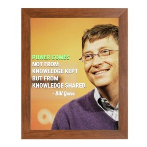 Bill Gates & His Famous Quote Photo Frame - Brown Frame, Perfect for Office & Wall Decoration, Ideal Gift Bill Gates & His Famous Quote Photo Frame - Brown Frame, Perfect for Office & Wall Decoration, Ideal Gift