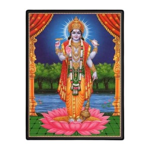 Lord Vishnu Laminated Photo - 9x11 Inches, Divine Blessings for Home & Office and Temple Decoration Lord Vishnu Laminated Photo - 9x11 Inches, Divine Blessings for Home & Office and Temple Decoration